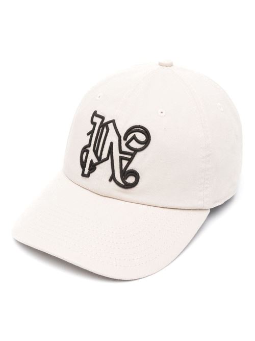 monogram-embroidered cotton cap PALM ANGELS | PMLB094R24FAB0126110